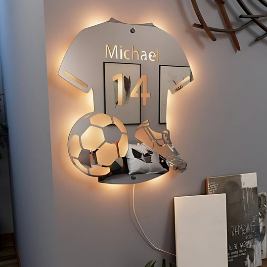 Personlig Fotbollsspelar-LED-Spegel