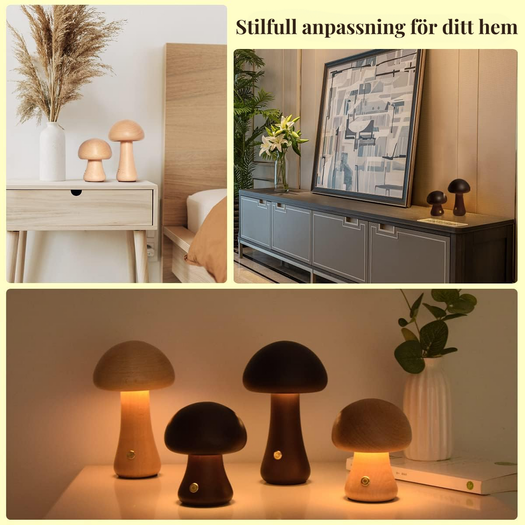 Myslampa i Äkta Trä och LED