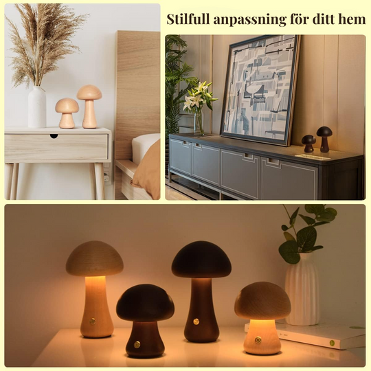Myslampa i Äkta Trä och LED