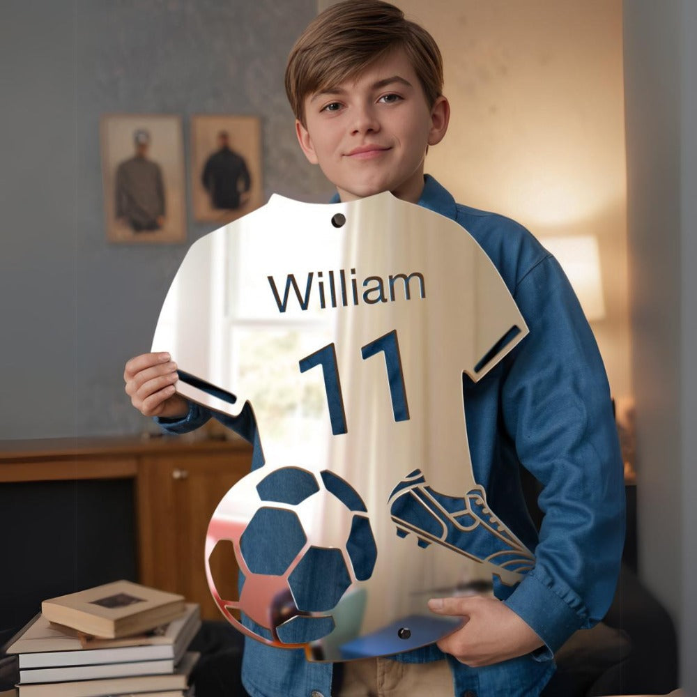 Personlig Fotbollsspelar-LED-Spegel